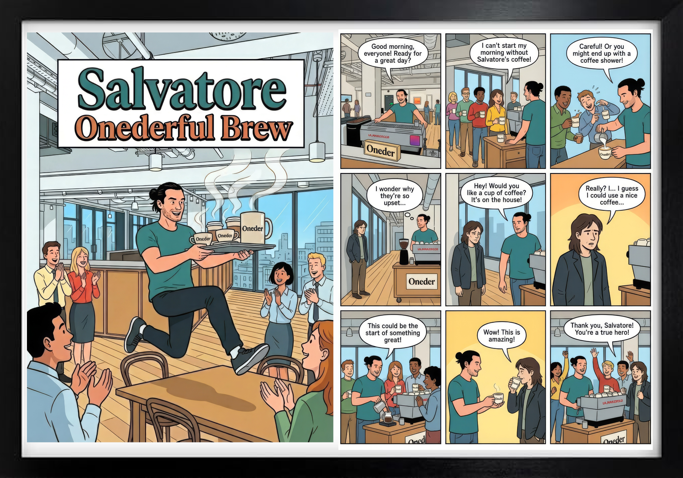 A custom company comic for Oneder