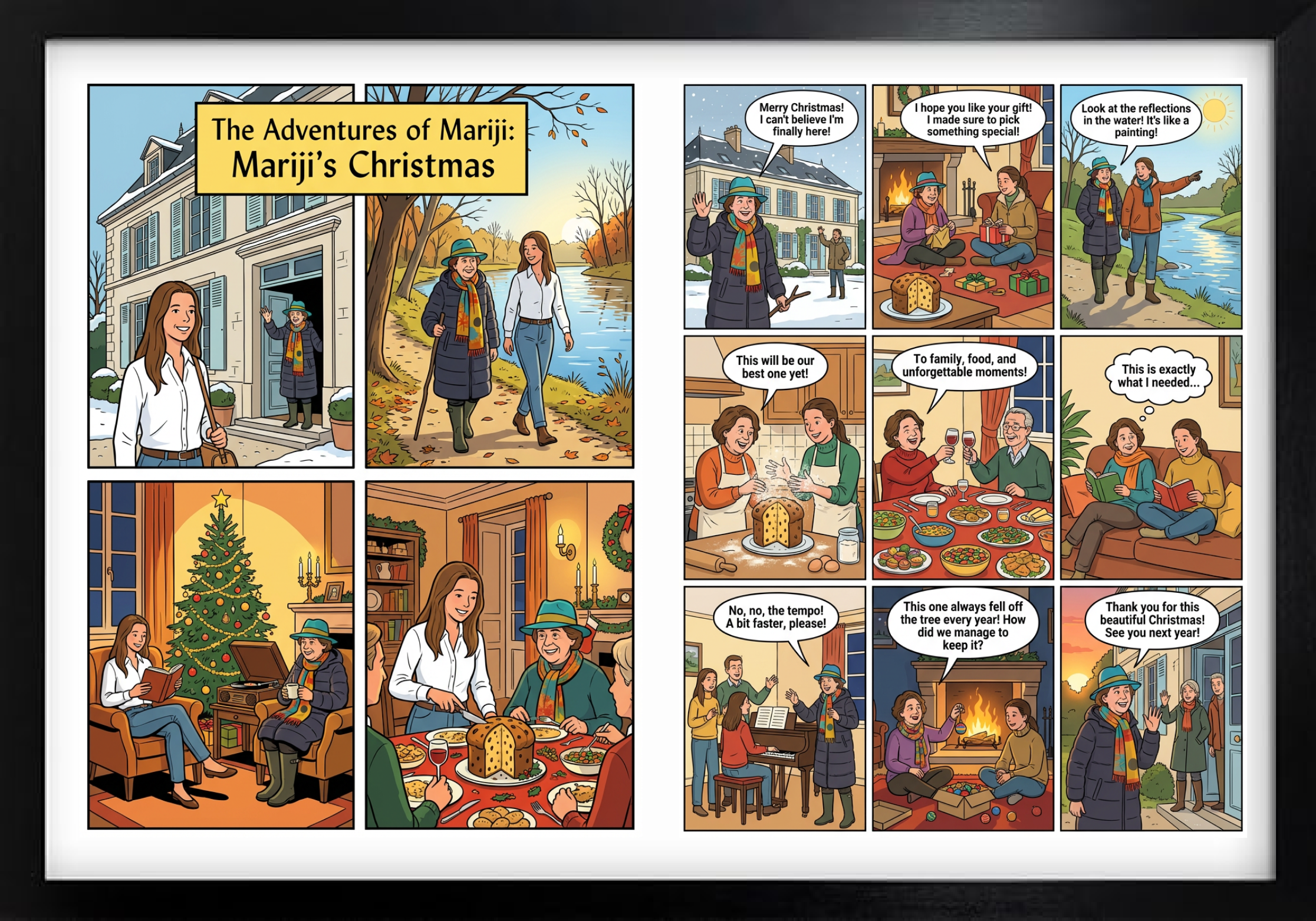 A second volume of a family Christmas comic